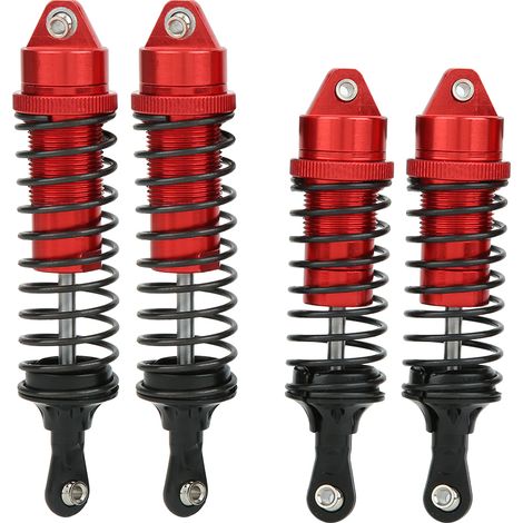 Amortisseurs Avant/Arrière en Alliage d'Aluminium 4 pièces pour Traxxas SLASH 1/10 Rouge - Pièces RC Voiture Télécommandée (1/5)