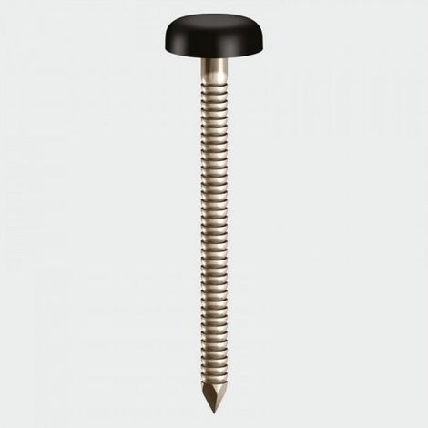 TIMCO Polymer Headed Nails A4 Stainless Steel Black - 50mm (1/2)