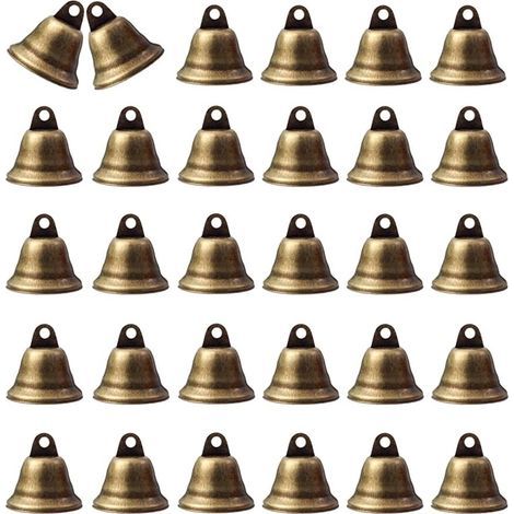 Pamtns 30 Pièces Petite Clochette Vintage Bronze Vintage Vintage Bronze Jingle Bells Cloches Vintage En Bronze Mini Clochette Cloche En Bronze Cloches Artisanales Petites Clochettes (1/5)