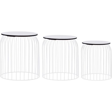 Coffee Tables 3 pcs White vidaXL (1/5)