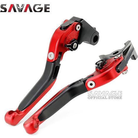 Leviers de frein et d'embrayage pour Honda NC750X, NC700X, CBR650R, CB650F, CB 600 et NC 750 : accessoires moto réglables, pliables et extensibles – Rouge et noir (1/5)