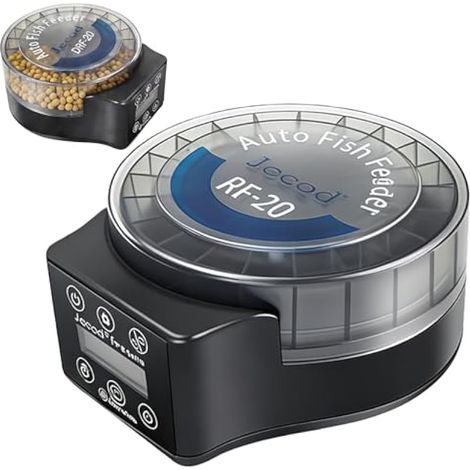 Distributeur automatique de nourriture pour aquarium, distributeur automatique de nourriture pour poisson avec minuteur 140ML, 6 modes, distributeur automatique de nourriture pour aquarium avec câble (1/5)
