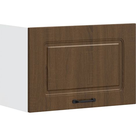 Amplio armario de pared para cocina con práctico espacio de almacenamiento 60 x 31 x 40 cm madera de roble marrón compuesta 020050009 (1/5)