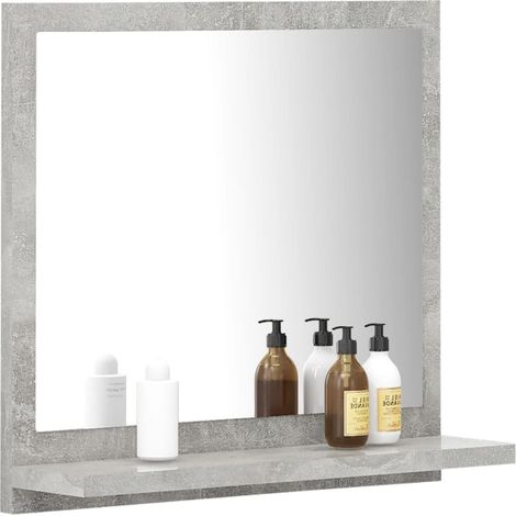 Miroir de salle de bain Gris béton 40x10,5x37 cm (1/5)