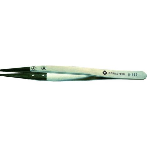 BERNSTEIN Tools for Electronics 5-432 Pince brucelle de précision émoussée 125 mm (1/2)
