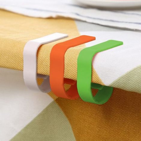 Pinces à nappe réutilisables et légères en plastique pour tables de pique-nique d'une épaisseur de 0,5 à 3,8 cm, pince à nappe robuste (1/4)