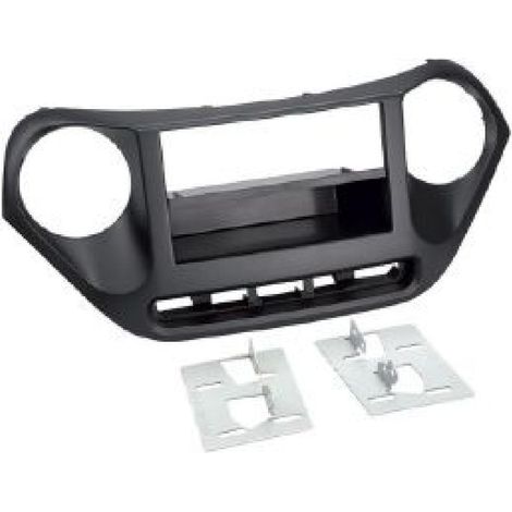 Facade autoradio 1DIN compatible avec HYUNDAI I10 ap13 noir - avec vide poche