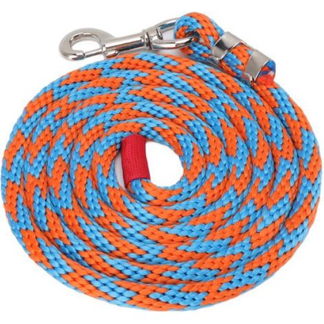 Corde de plomb de cheval Corde de plomb en Nylon pour cheval, sans Friction, résistante aux animalerie kit Bleu Bleu Orange (1/4)