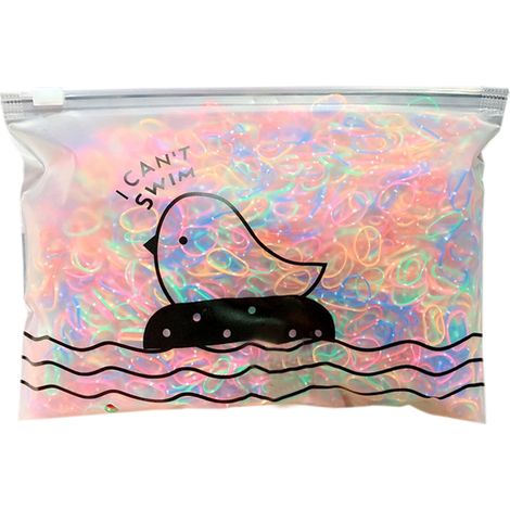 1000 gomas para el pelo infantiles, de colores pastel, desechables, hechas de caucho de colores. (1/5)