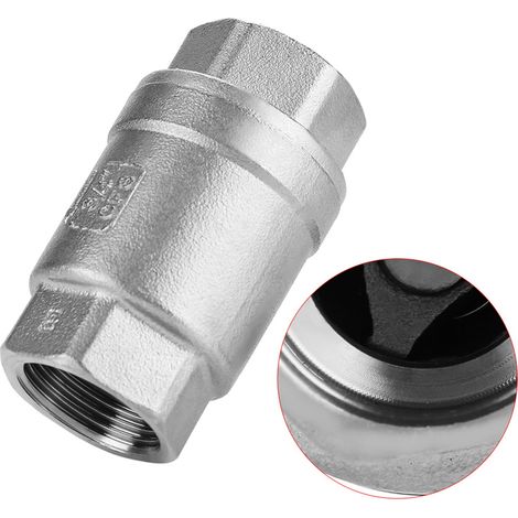 Clapet anti-retour à ressort inox 3/4" filetage femelle, vertical, WOG 1000