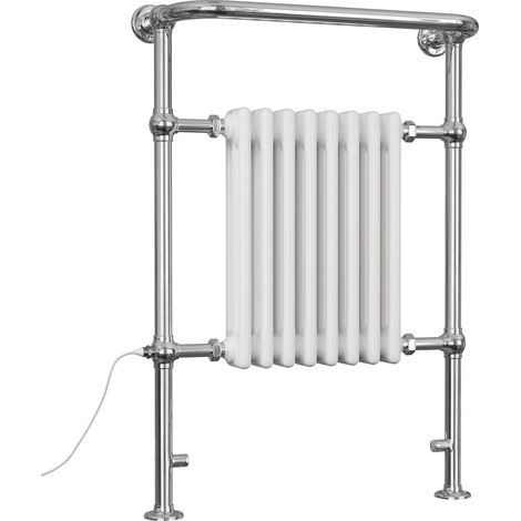 Arundel - White Traditional Electric Towel Rail H963mm x W673mm 500w Standard (1/3)