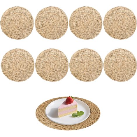 Dessous Assiette Résistant à la Chaleur, Rond 30 cm, 8 Pièces (1/5)