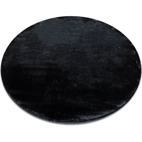 Tappeto VISCO cerchio grigio scuro 5, peluche IMITAZIONE PELLICCIA DI CONIGLIO grey rotondo 200 cm