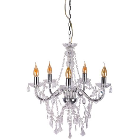 Naeve CECILIA Lustre multi-bras chromé 5xE14 (1/5)