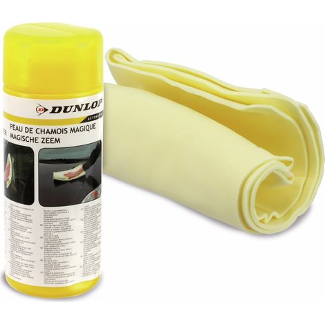 DUNLOP Chamois Magique 36x27cm – Chiffon Haute Absorption, Nettoyage Sans Traces, Réutilisable & Durable, Auto, Moto & Vélo (1/3)