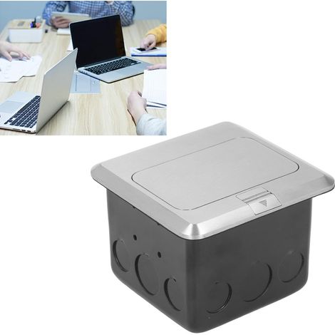 Prise de sol/de table de style américain, 20 A, à dégagement lent, base haute dissimulée en acier inoxydable argenté, norme américaine, double USB, AC125V. (1/5)