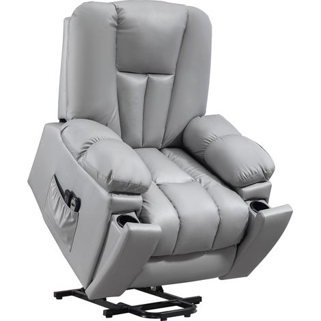 Fauteuil inclinable électrique pour téléviseur, modèle senior avec assistance au levage, gris foncé, gris foncé (1/5)