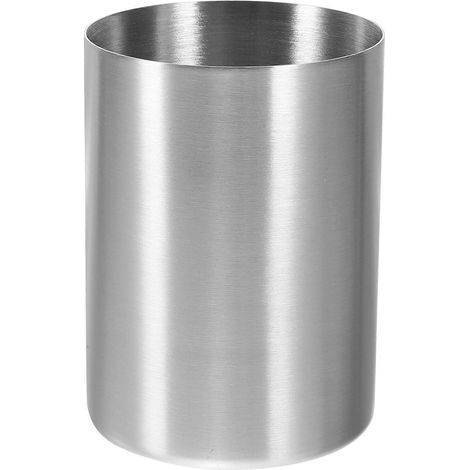 Gobelet en acier inoxydable avec brosse à dents intégrée, pour eau, boissons et bière, idéal pour la maison, les fêtes et les voyages (Argent, 300 ml)-Silver (1/4)