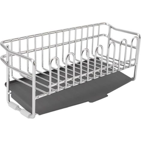 Porte-Éponge - Organisateur D'Évier En Acier Inoxydable 304 - Plateau De Vidange Automatique - Pour Cuisine Domestique - 1 Pièce (1/4)