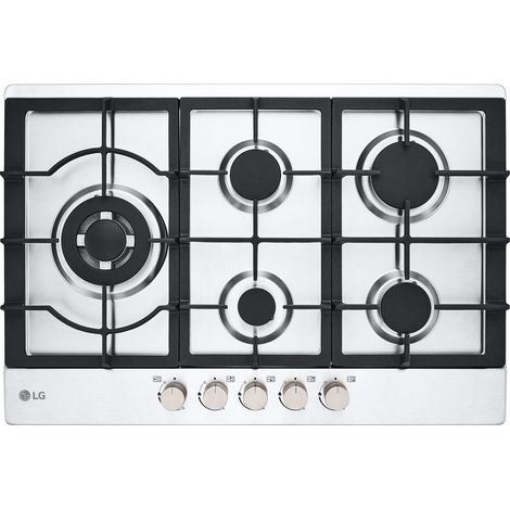 LG CBGZ3016S Piano cottura a gas 75cm, 11,5kW, 5 bruciatori, Griglie in ghisa, Piatto inox. Colore del prodotto: Acciaio inox, Posizionamento dell'apparecchio: Da incasso, Dimensione della larghezz... (1/5)