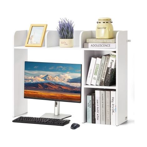 Étagère à Poser sur Bureau à 2 Niveaux Bibliothèque de Bureau 94 (1/5)