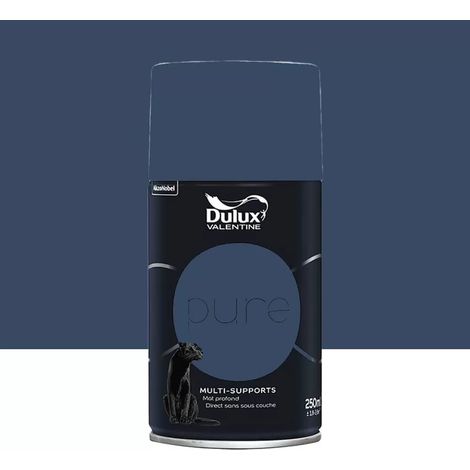 Dulux Valentine – Bombe de peinture aérosol 0,25 L – Couleur pure bleu – Application directe sur bois et métal – Fort pouvoir couvrant (1/3)
