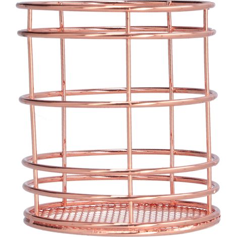 Porte-baguettes rond creux multifonctionnel, porte-stylo de bureau, organisateur pour la cuisine, or rose (J13454CP)