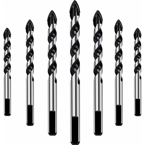 Fliesenbohrer-Set – Diamantbohrer für Glas, Beton, Stein, Keramik, Spiegel – 7-teilig, 3 mm bis 12 mm (1/5)