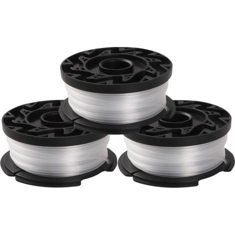 BLACK+DECKER Lot de bobines reflex 3 bobines de 10 mètres de fil, Blanc, 1,5 mm [Classe énergétique A+]