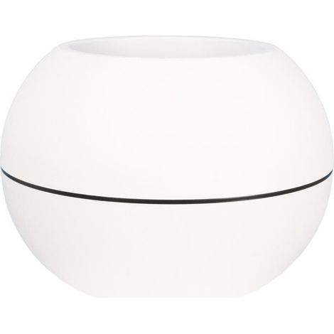 Pasto circular RIVIERA GRANIT BOULE - Plástico - Diámetro 40 cm - Blanco
