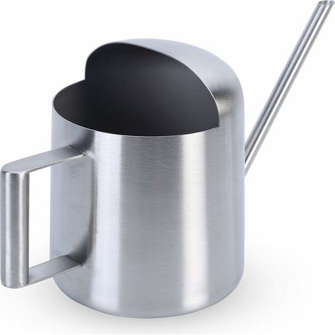 Pichet épais de 300 ml en acier inoxydable brossé avec long bec verseur, format mini pour les plantes bonsaï au jardin, au bureau et sur la terrasse. (1/5)