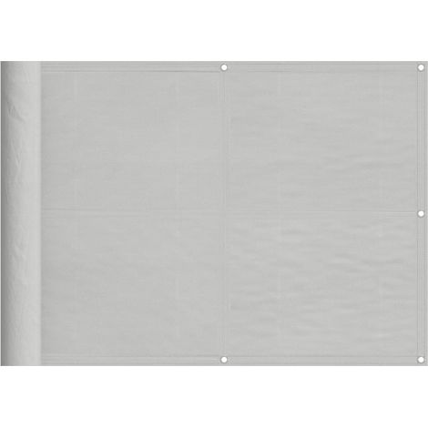 Écran de balcon gris clair 75x500 cm 100% polyester oxford