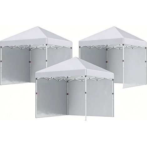 3er-Set  sandsack für Gartenpavillon aus Stahl in Weiß, stabiler Schutz gegen Wind & Wetter