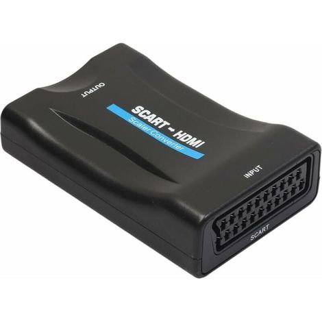 Adattatore convertitore video Scart-HDMI, convertitore Scart-HDMI HD 1080P compatibile con NTSC PAL per Sky HD Blu Ray PS3 TV VCR VHS ecc.