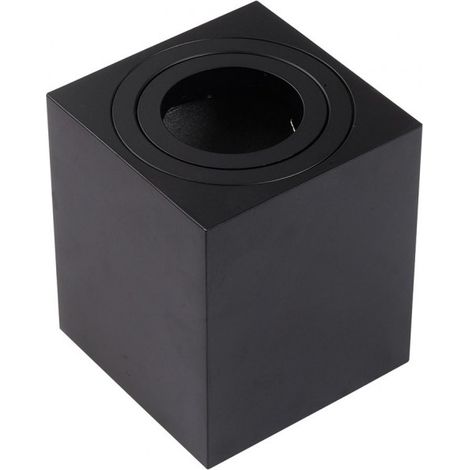 Support saillie GU10 / MR16 Orientable - Carré - Noir mat