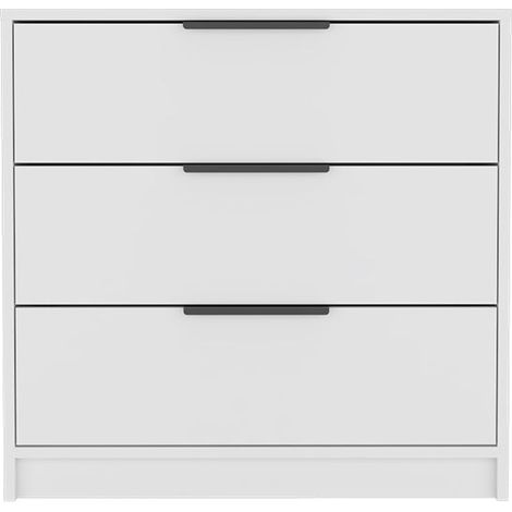 Comoda Kaia en Melamina, con cajones de riel metálico , 68.68 cm X 69.85 cm X 41.50 cm , Blanco (1/5)