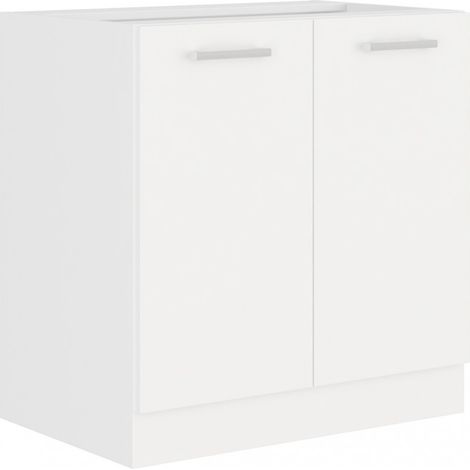EKO White Unterschrank 80 Weiss matt Küchenzeile Küchenblock Küche Einbauküche (1/2)
