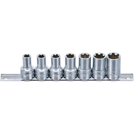 Jeu de Douilles Profil T Plus 10 mm 7 pcs - Précision et Durabilité, Acier - D-Work (1/5)