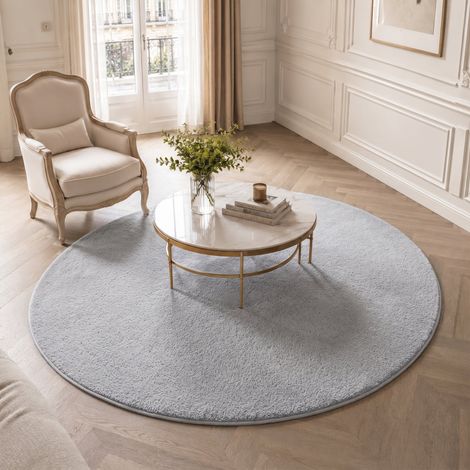 VOUNOT® Alfombra Moderna para Salón ф160cm, Gris