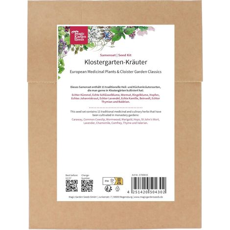 Plantes du monastère - kit de semences avec 11 herbes médicinales traditionnelles (1/5)