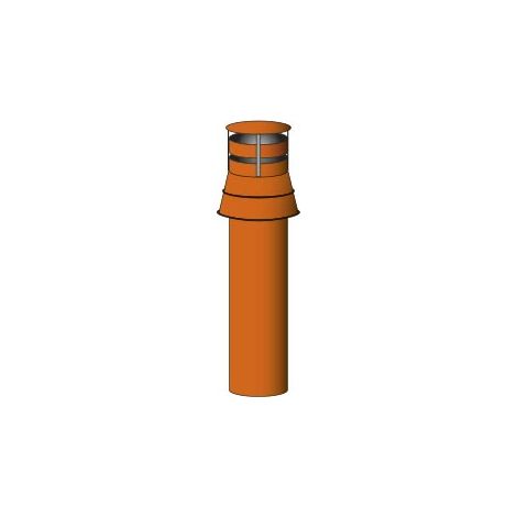 ProGasPP Muendungsrohr Rot DW Konz. ø60/100mm