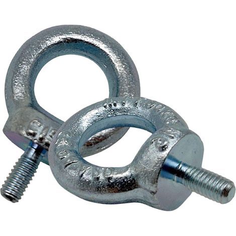 Industrial Grade M6 Male Lifting Ring, Pack of 2, Galvanized Steel Nuts for Lifting Heavy Objects. Suitable for Clotheslines, Hanging Hooks, and Product Anchoring. (1/4)