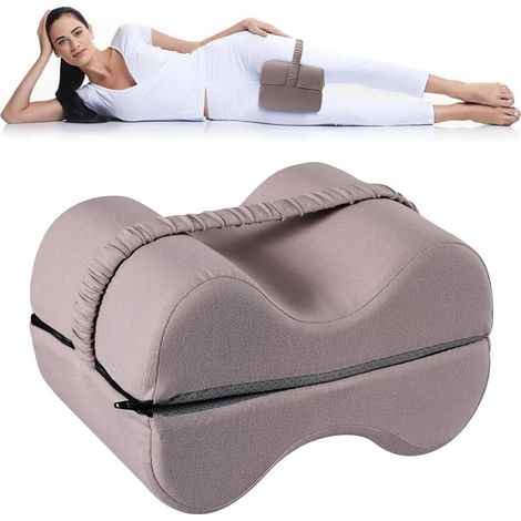 Coussin de genou pour dormir sur le côté, oreiller en mousse à mémoire de forme pour les personnes dormant sur le côté, soutien de la colonne vertébra