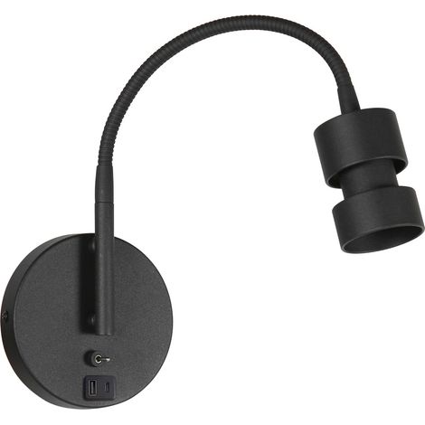 Mexlite - lampada da parete - Upround - nero - metallo - lampada (1/4)