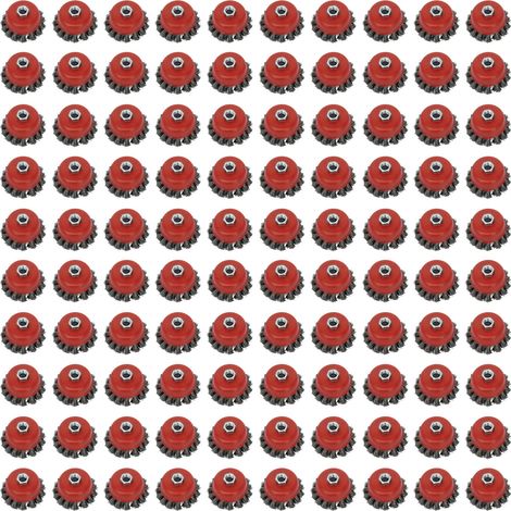 100 cepillos de alambre de 3 pulgadas, cepillos de alambre de acero para pulir y eliminar óxido, rueda para amoladora angular (1/5)