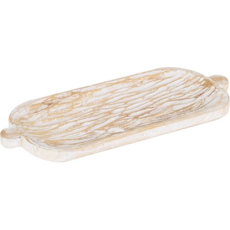 Signes Grimalt Bandeja Decoracion  Bandeja Bandejas Blanco 19x46x4cm 34882