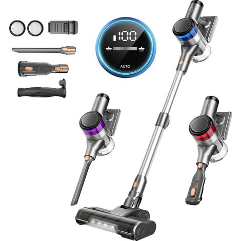 Aspirateur sans fil, 70 kPa de puissance d'aspiration, 4 modes de nettoyage, Or, UE (1/2)