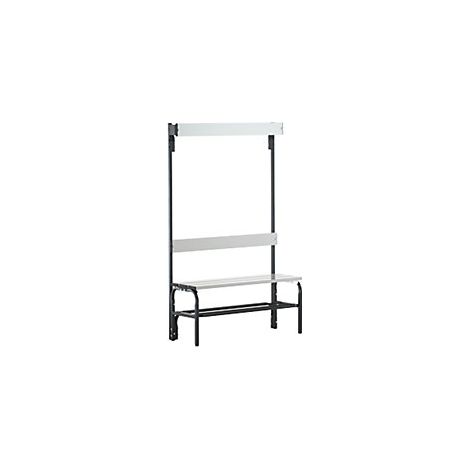 Banco para vestuarios con listones de aluminio  H x P 1650 x 375