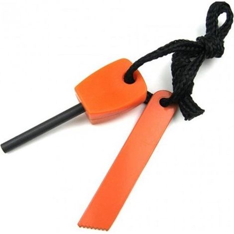 Bâton de magnésium allume-feu - Fabricant d'étincelles - Pour survie et camping - Orange - Équipement outdoor