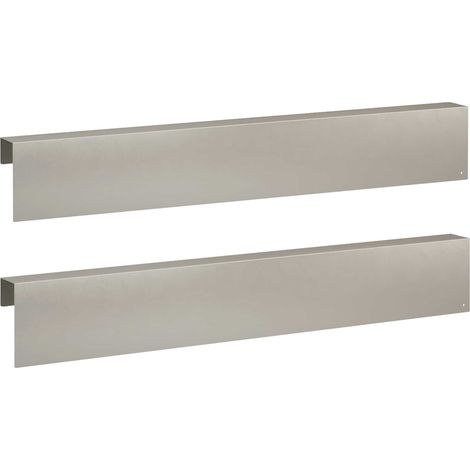 Garden Cover Profile 2 pcs 100 x 6 x 15 cm Stainless Steel vidaXL